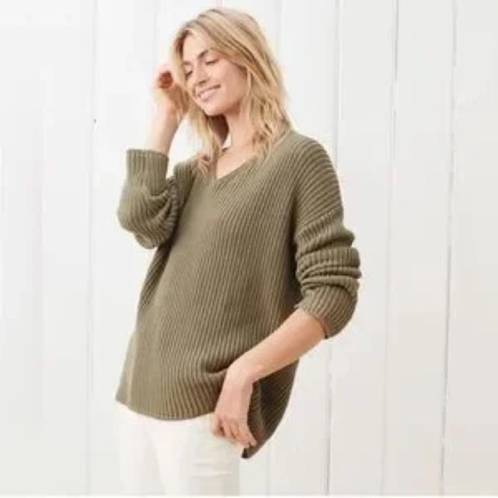 NWOT Jenni Kayne Cotton Cabin Sweater in Sage